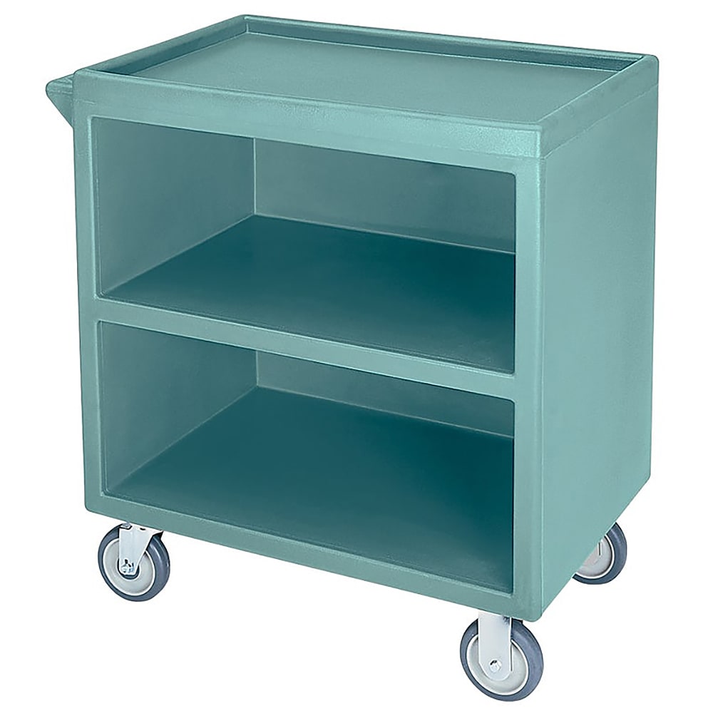 144-BC330401 33 1/8"L Polymer Bus Cart w/ (3) Levels, Shelves, Blue