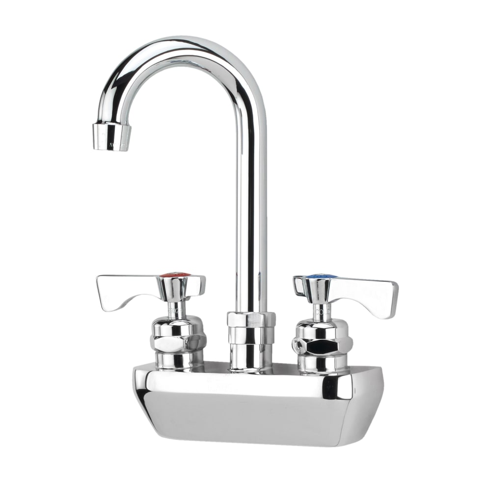 381-14400L Splash Mount Faucet - 3 1/2" Gooseneck Spout, 4" Centers