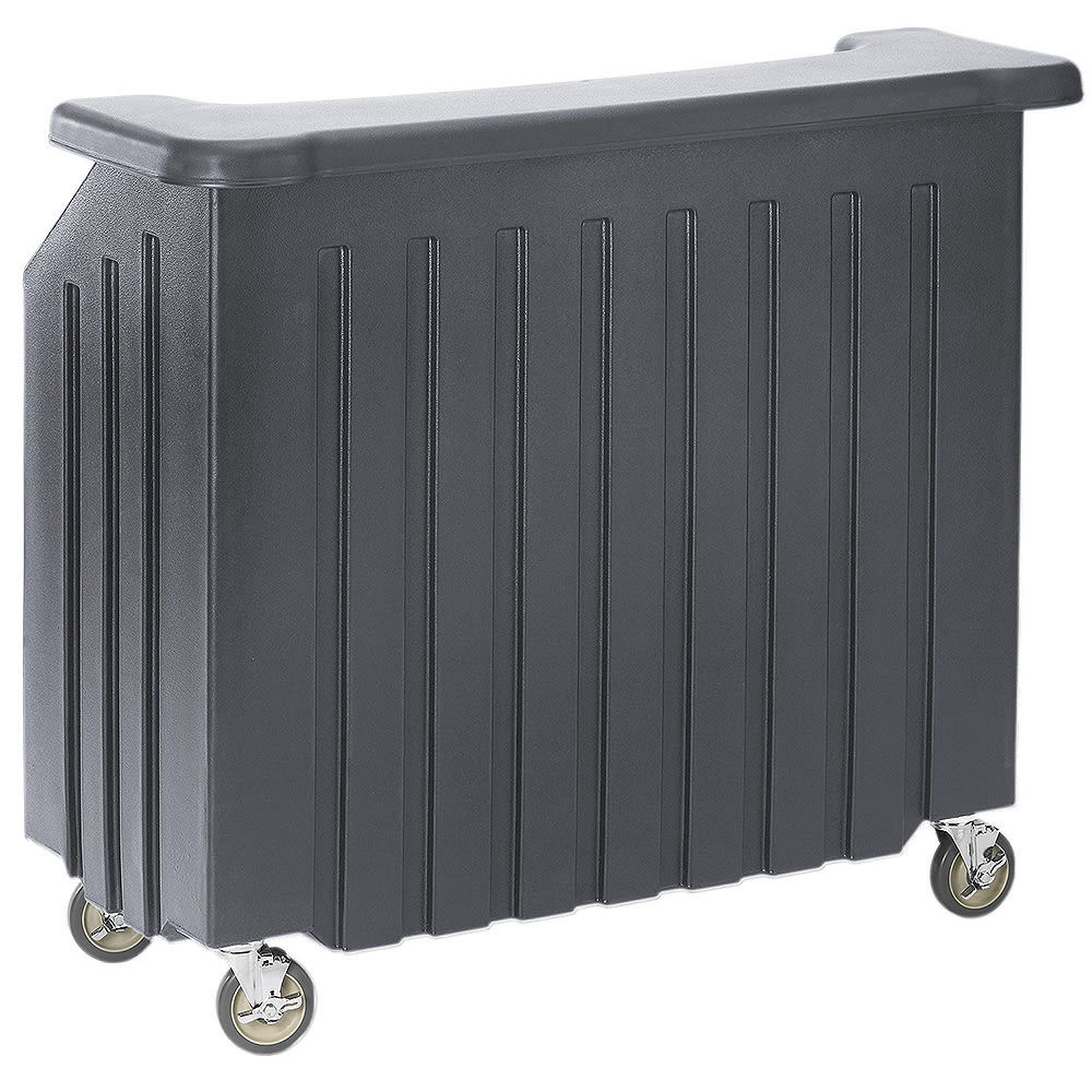 144-BAR540615 54" Cambar® Portable Bar w/ 80 lb Ice Bin & Speed Rail - Charcoal Gray