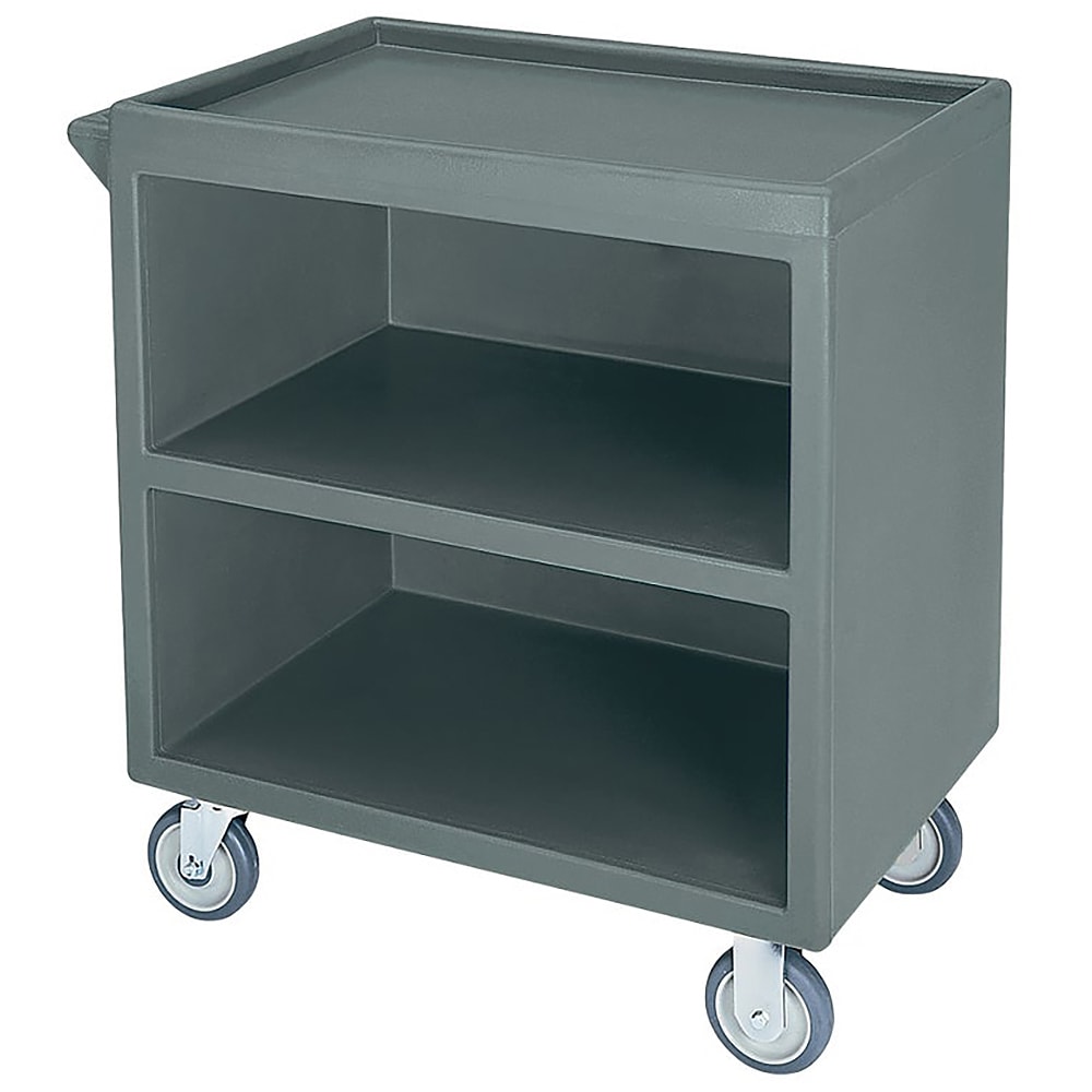 144-BC3304S191 33 1/8"L Polymer Bus Cart w/ (3) Levels, Shelves, Gray