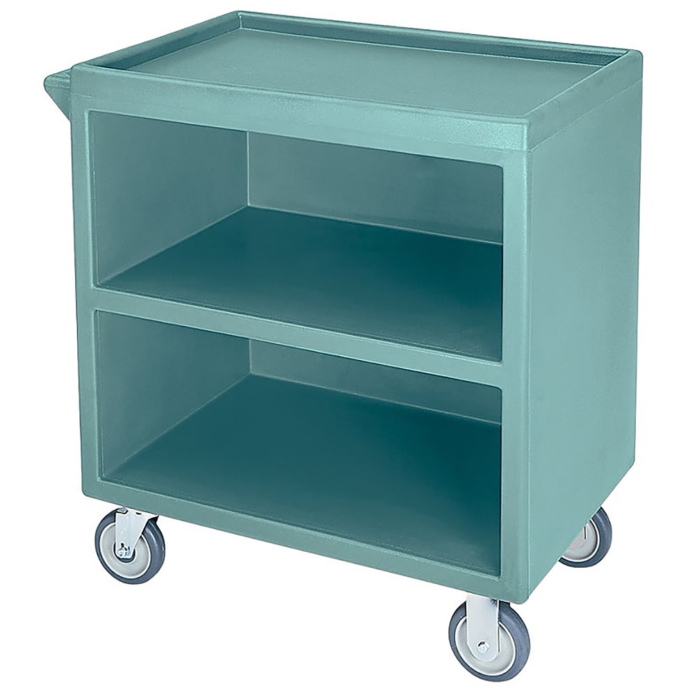 144-BC3304S401 33 1/8"L Polymer Bus Cart w/ (3) Levels, Shelves, Blue