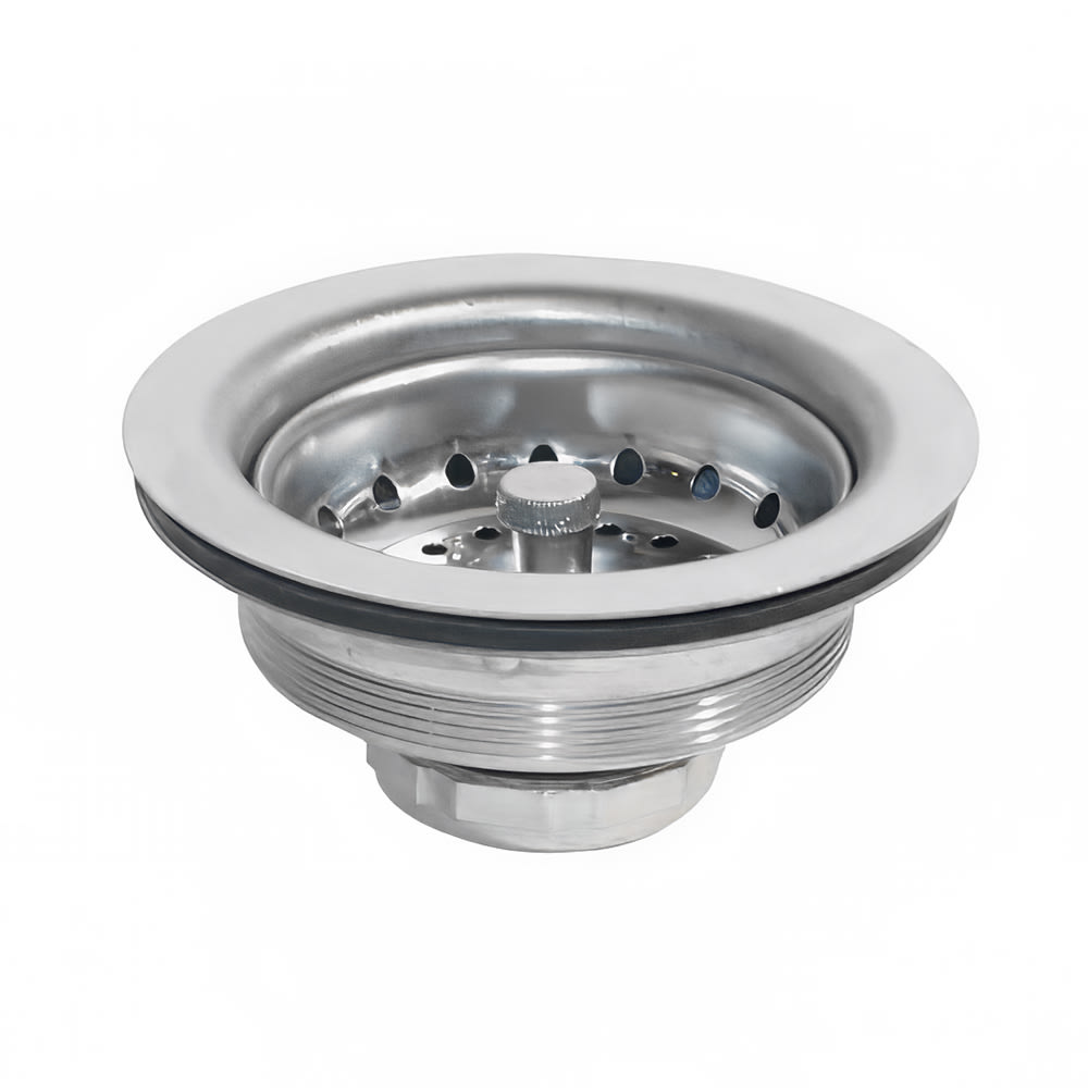 381-23123 3 1/2" Kitchen Sink Drain w/ Basket, Stainless Steel