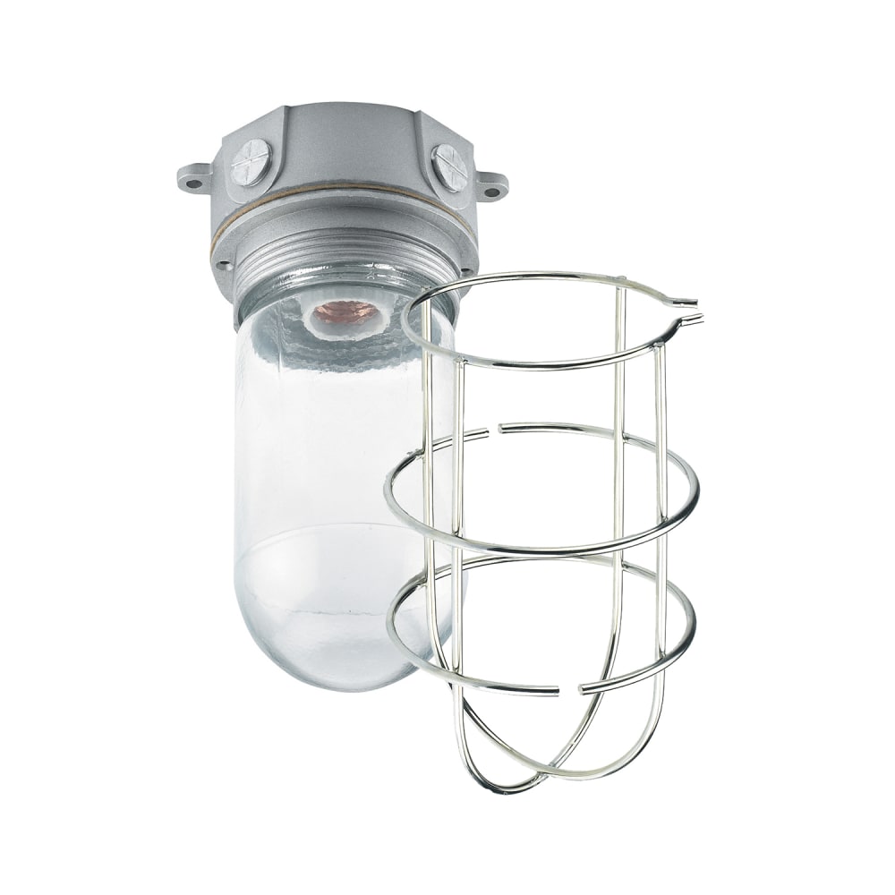 381-25113 Refrigeration Vaporproof Light Fixture, Shatterproof w/ Wire Guard