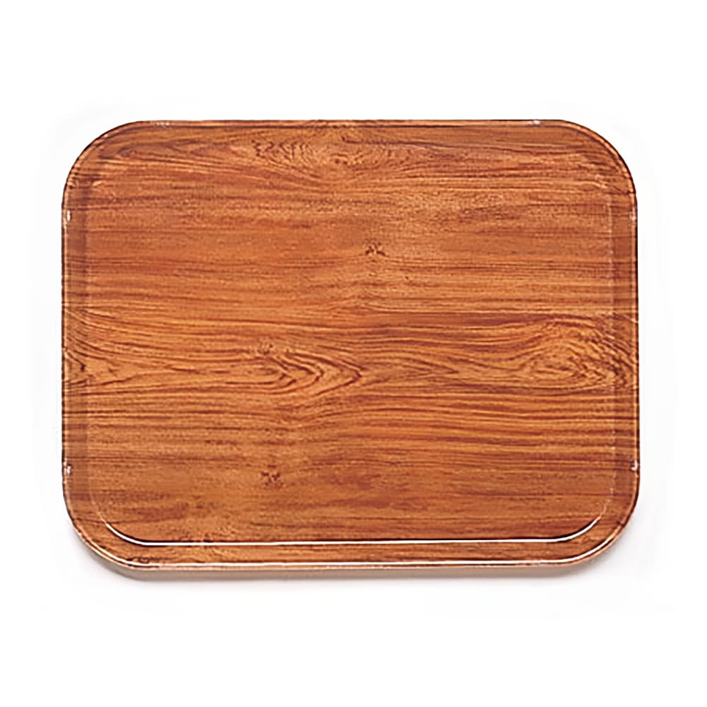144-16225309 Fiberglass Camtray® Cafeteria Tray -  22 1/2"L x 16 1/2"W, Java Teak