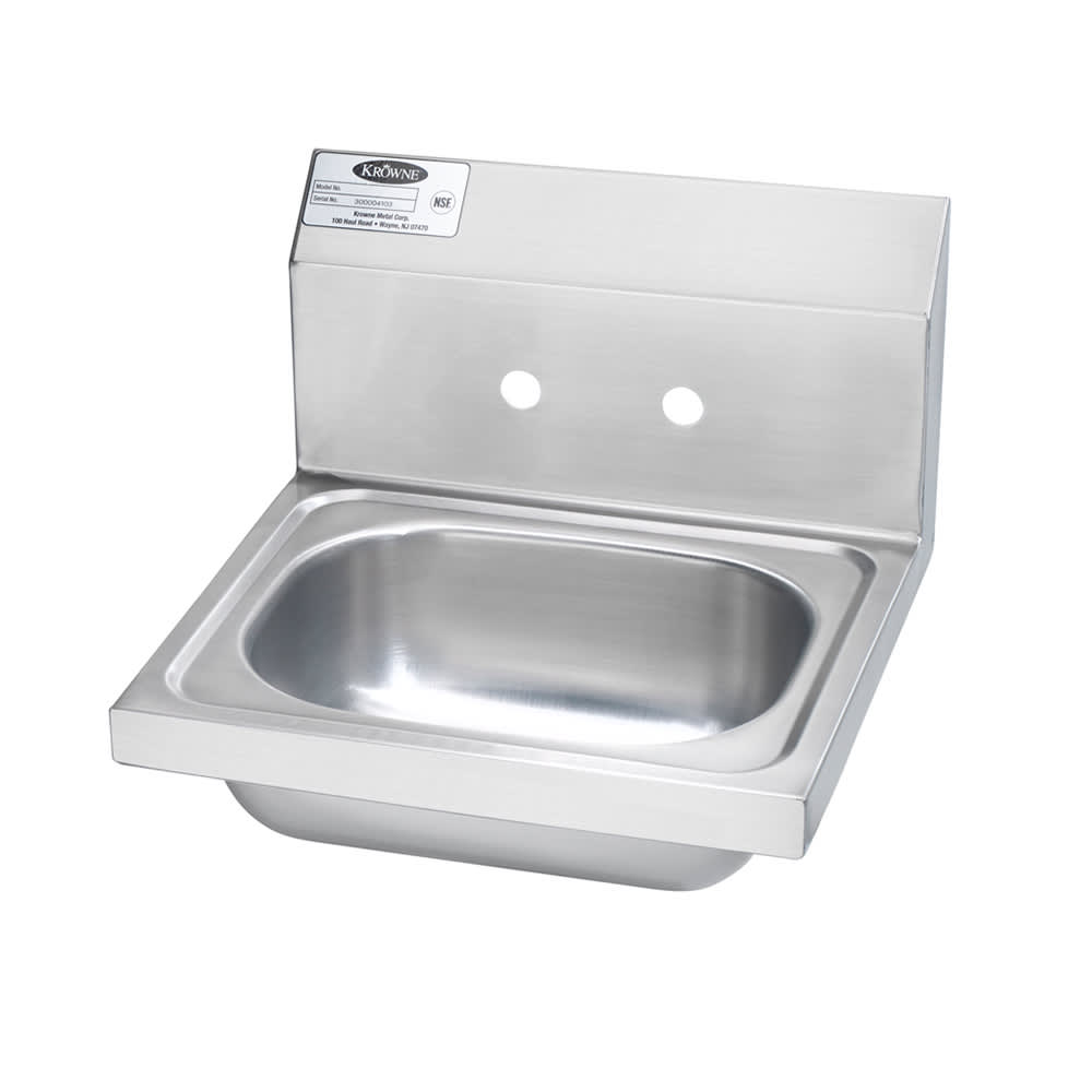 381-HS2LF Wall Mount Commercial Hand Sink w/ 12 1/2"L x 9 3/4"W x 5 7/8"D Bowl