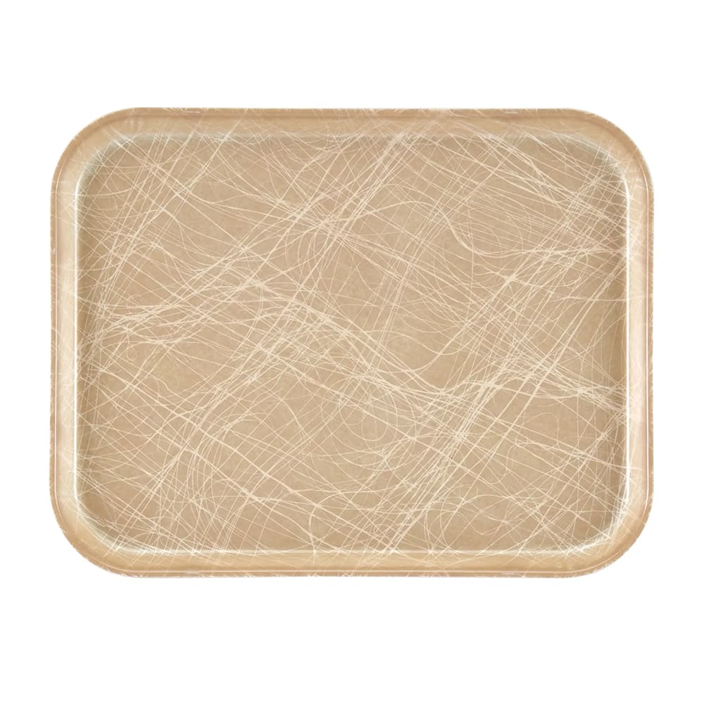 144-1826214 Fiberglass Camtray® Cafeteria Tray - 25 3/4"L x 17 4/5"W, Abstract Tan