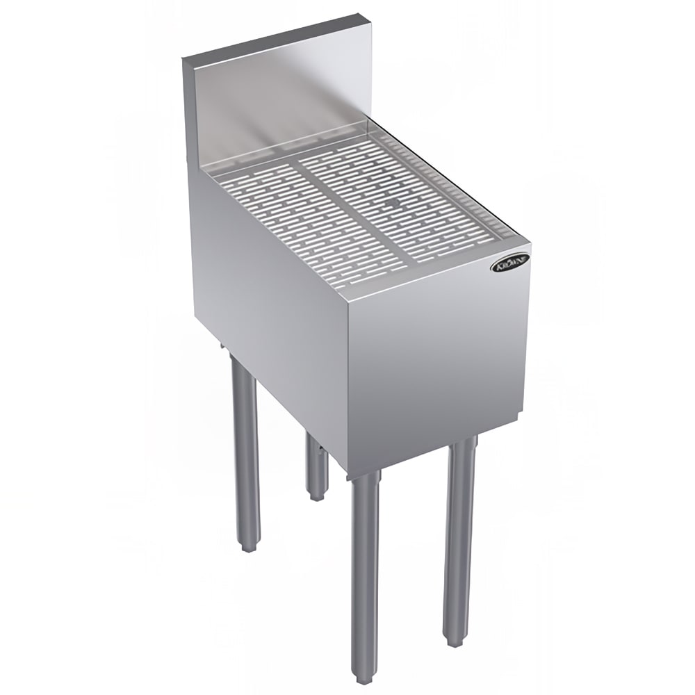 381-KR18GS12 Under Bar Freestanding Drainboard - 6 1/2" Back Splash, 12" x 19"