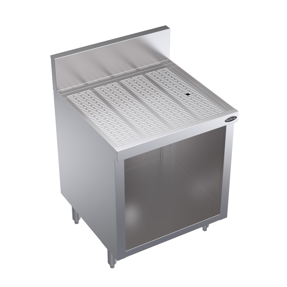 381-KR18S24 Under Bar Glass Storage Unit - 6 1/2" Back Splash, 24" x 24"