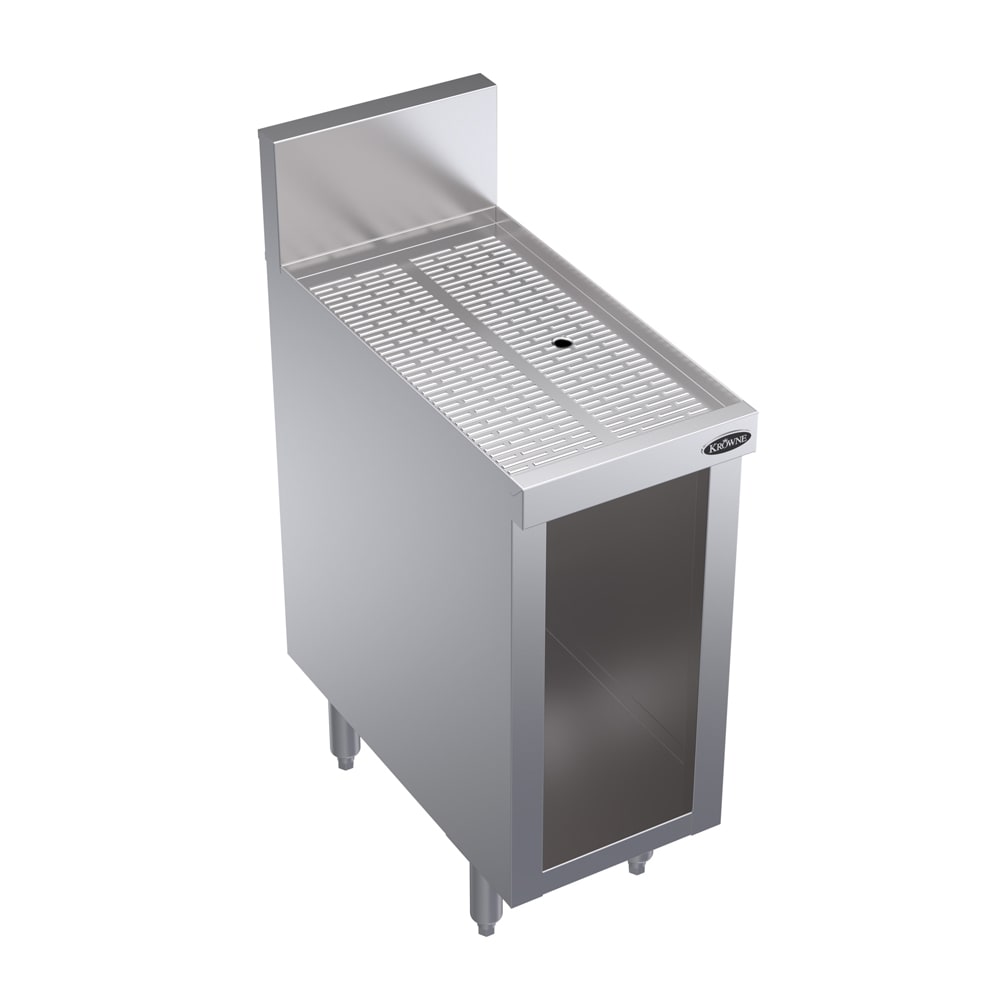 381-KR18S12 Under Bar Glass Storage Unit - Open Base, 6 1/2" Back Splash, 12" x 24&quot...