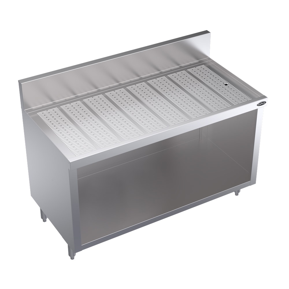 Krowne KR24S48 Under Bar Glass Storage Unit Open Base, 6 1/2" Back