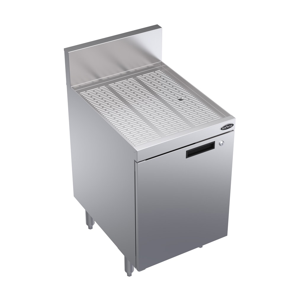 381-KR18SD18 Under Bar Glass Storage Unit - Hinged Door Base, 6 1/2" Back Splash, 18" x...