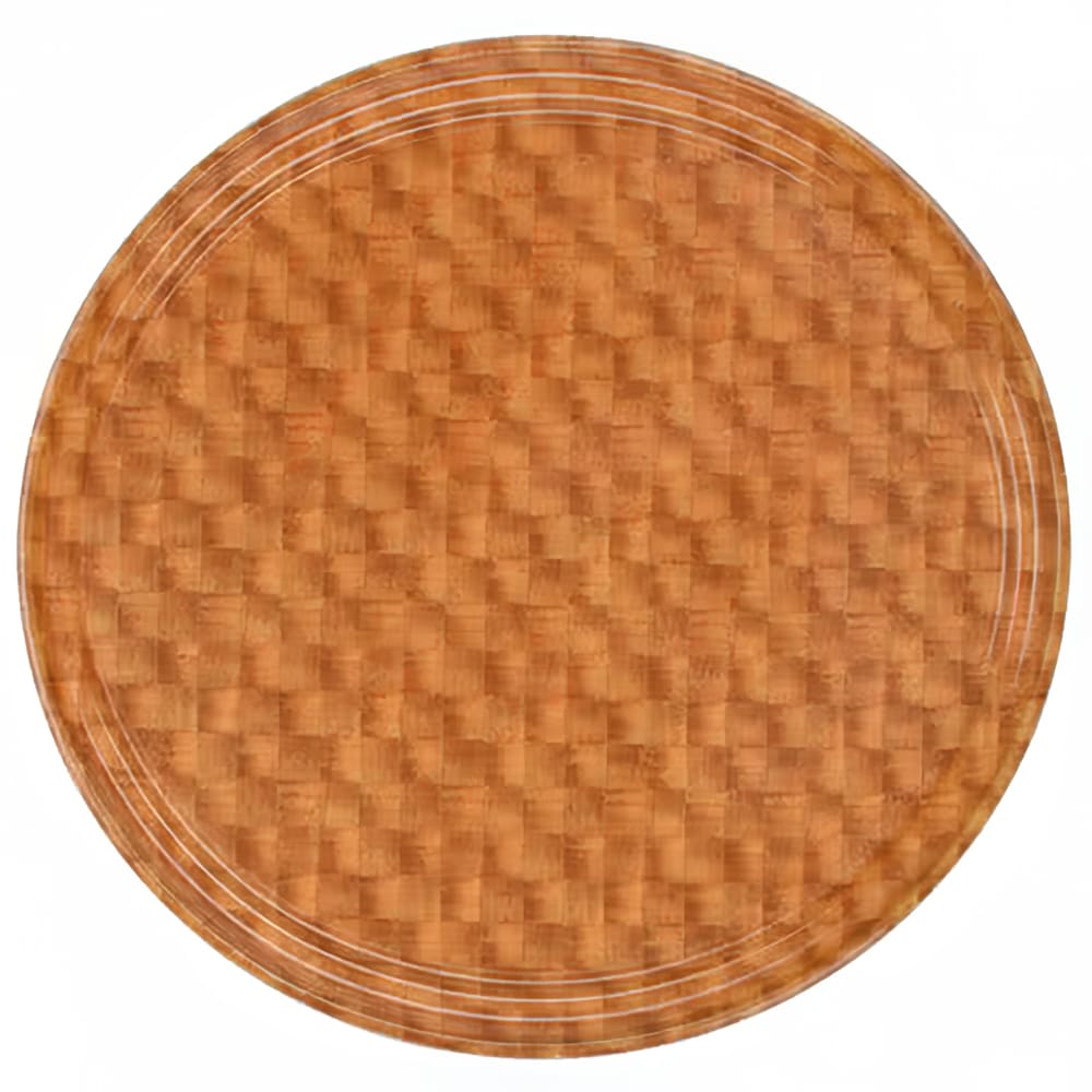 144-1400302 14" Round Serving Camtray - Fiberglass, Light Basket Weave