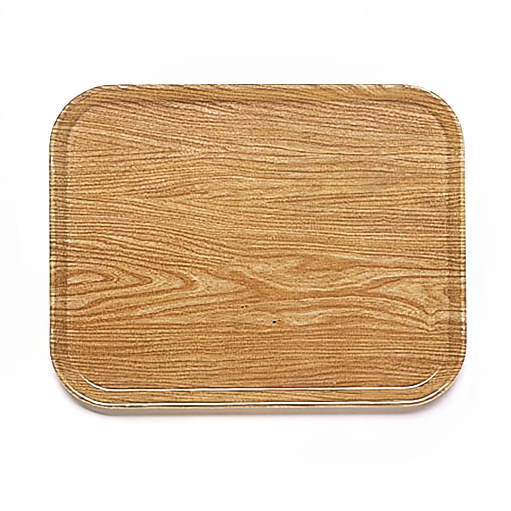 144-1318307 Fiberglass Camtray® Cafeteria Tray - 17 3/4"L x 12 3/5" W, Light Elm