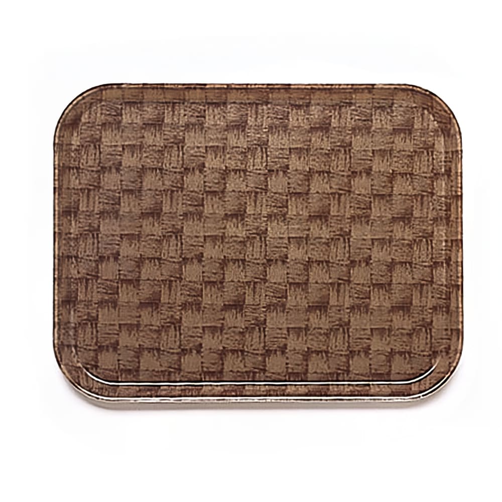 144-1520301 Fiberglass Camtray® Cafeteria Tray - 20 1/4"L x 15"W, Dark Basketweave