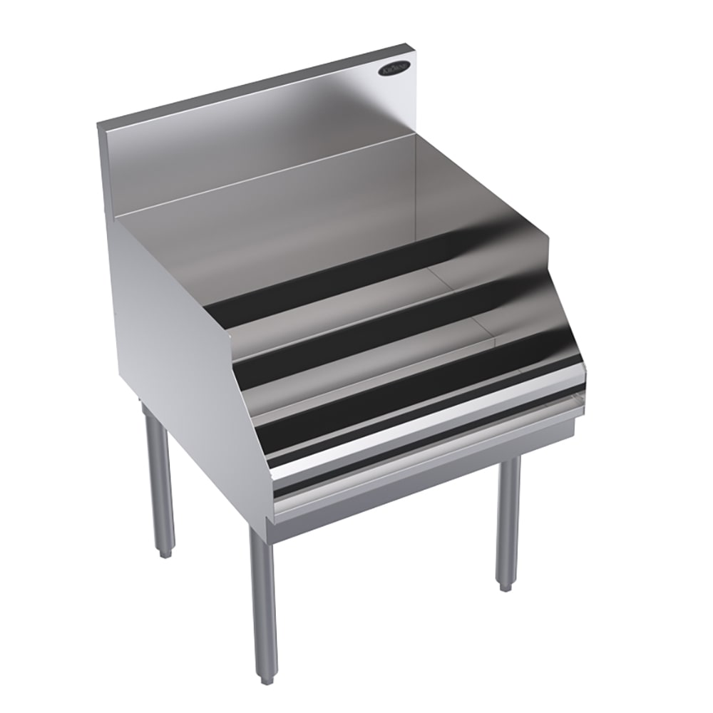 381-KR1824RD Raised Liquor Display Unit - 6 1/2" Back Splash, 24" x 24"