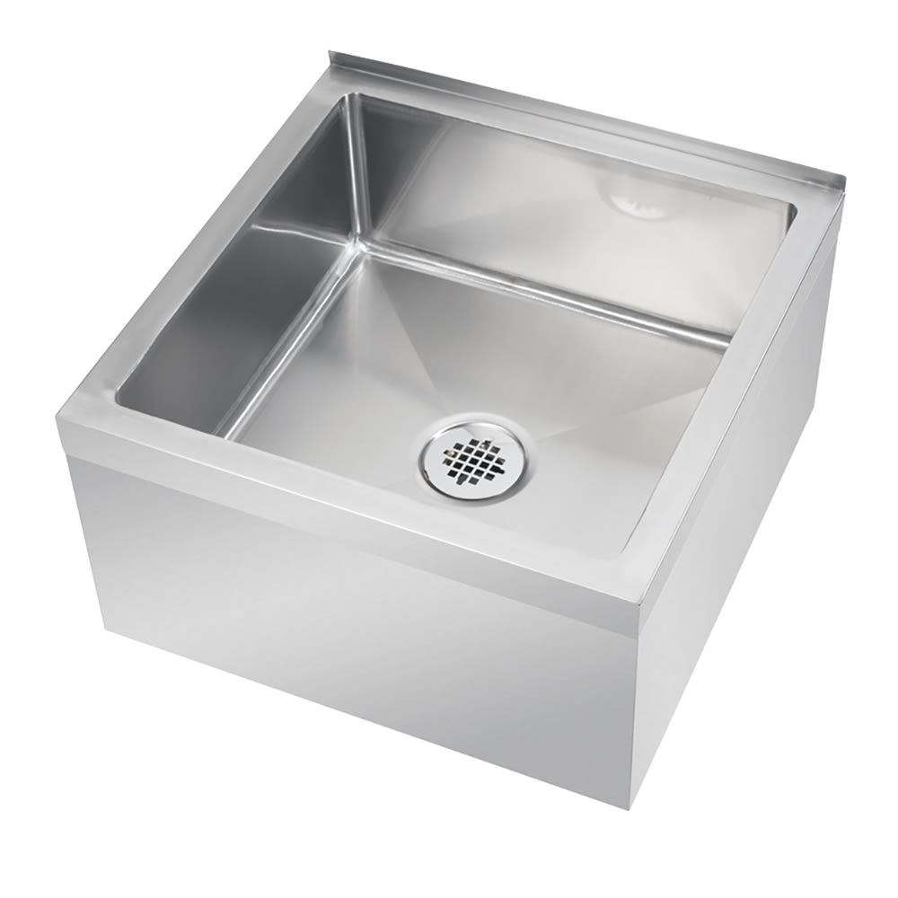 381-MS2424 Floor Mount Mop Sink w/ 9"D Bowl, Stainless