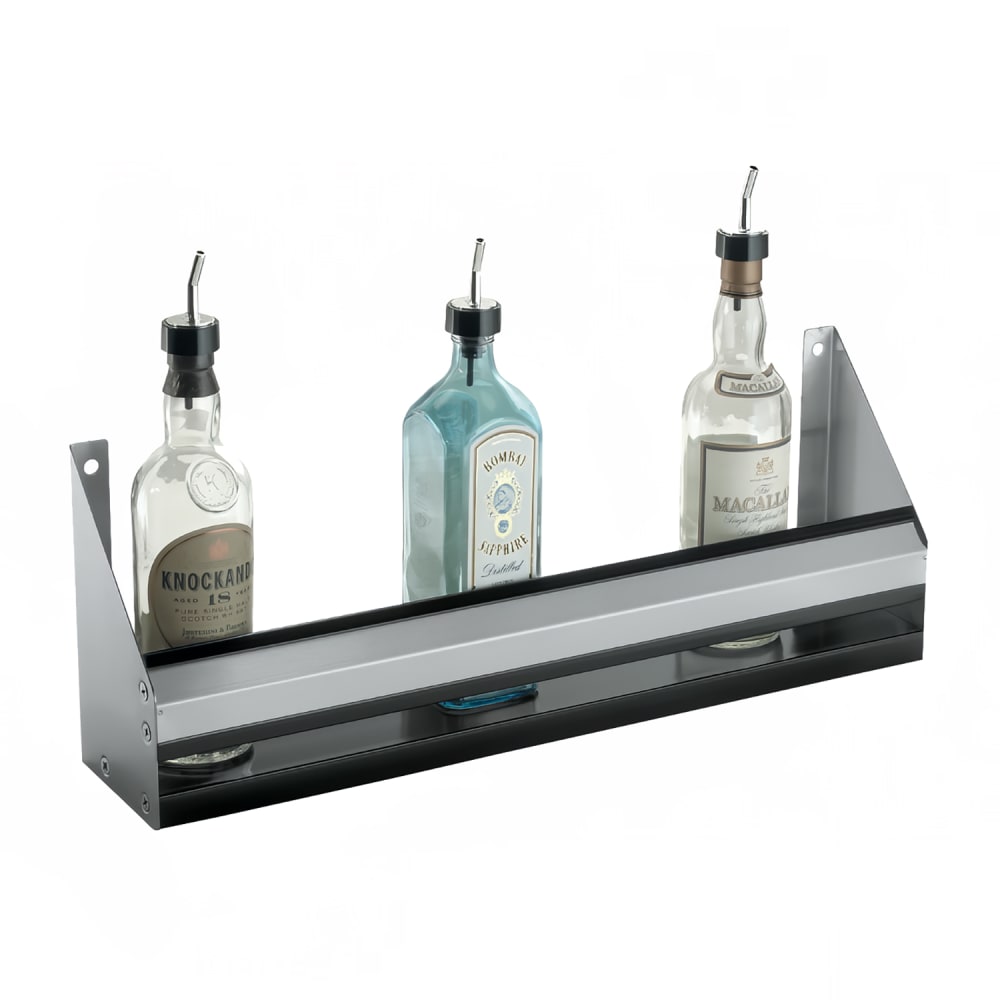 381-RS90 90" L Single Speed Rail w/ Sound Deadened Bottom, Stainless