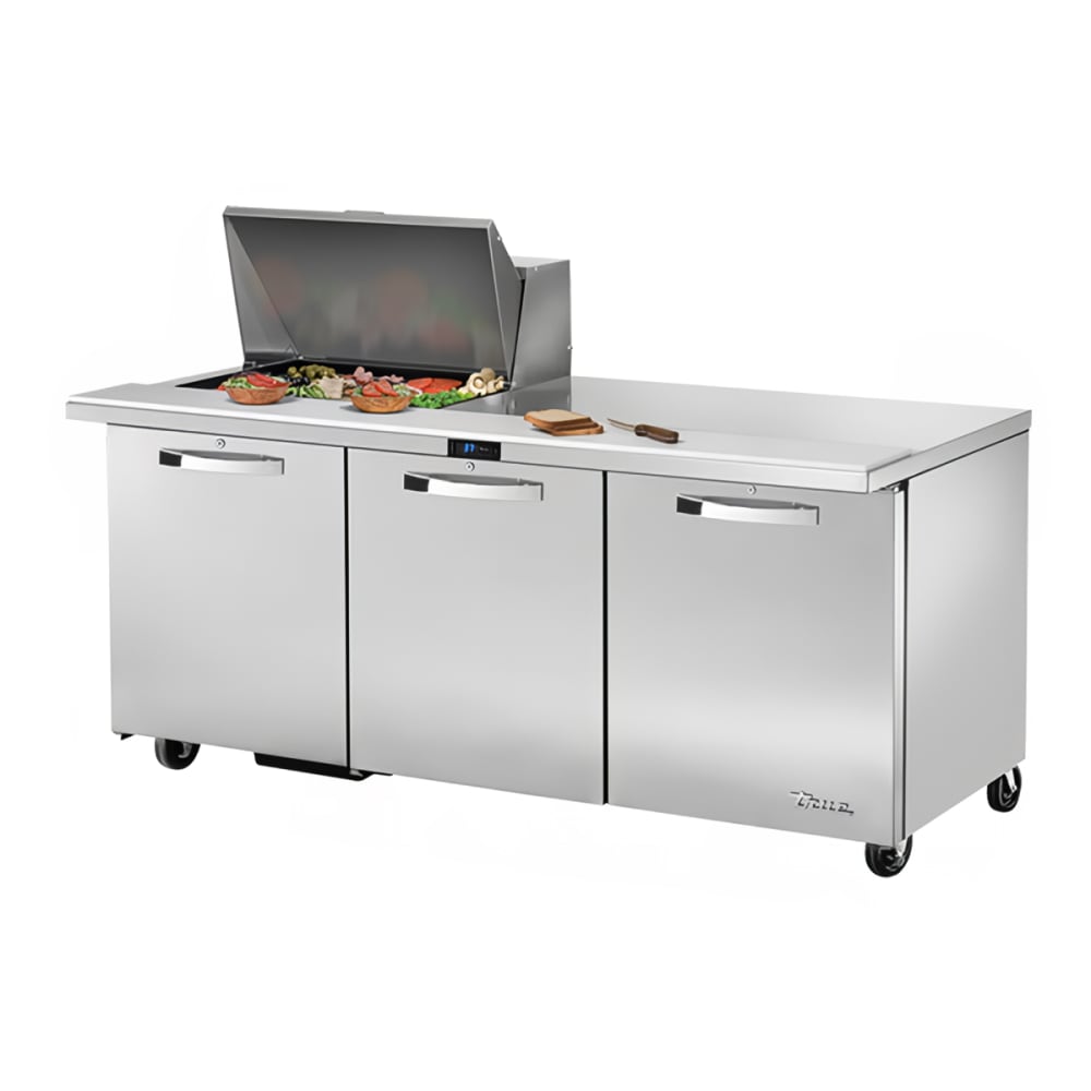 598-TSSU7212MBADAHC3 72" Spec Series® Mega Top Sandwich/Salad Prep Table w/ Refrigerated Bas...