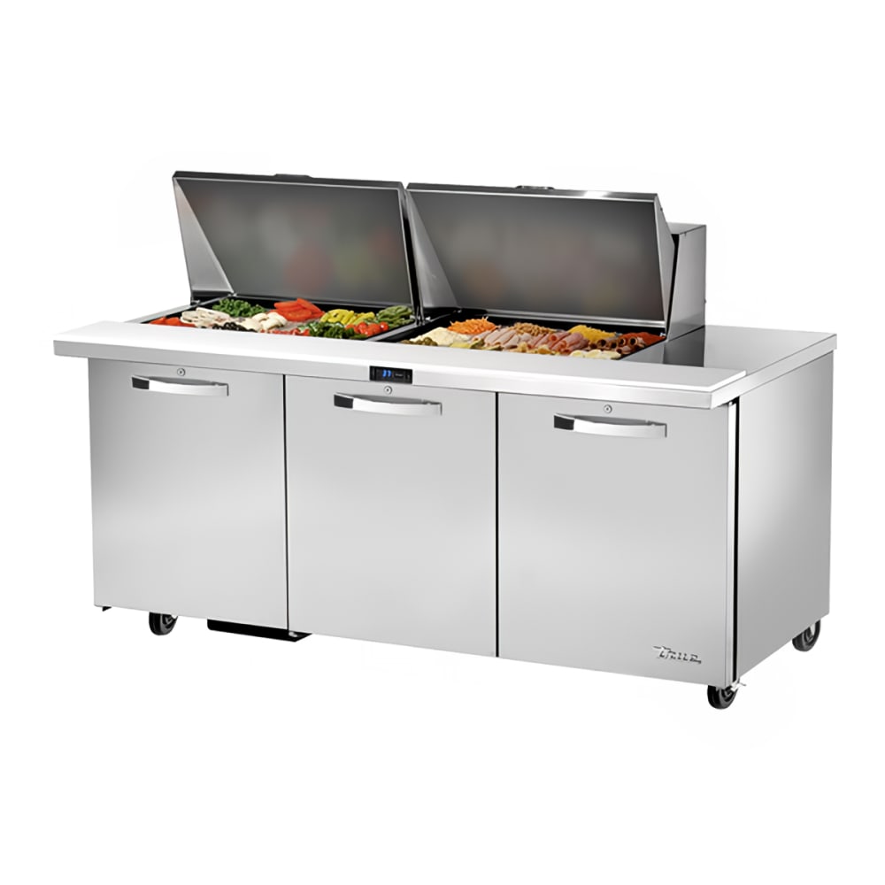 598-TSSU7224MBSTADA3 72" Spec Series® Mega Top Sandwich/Salad Prep Table w/ Refrigerated Bas...
