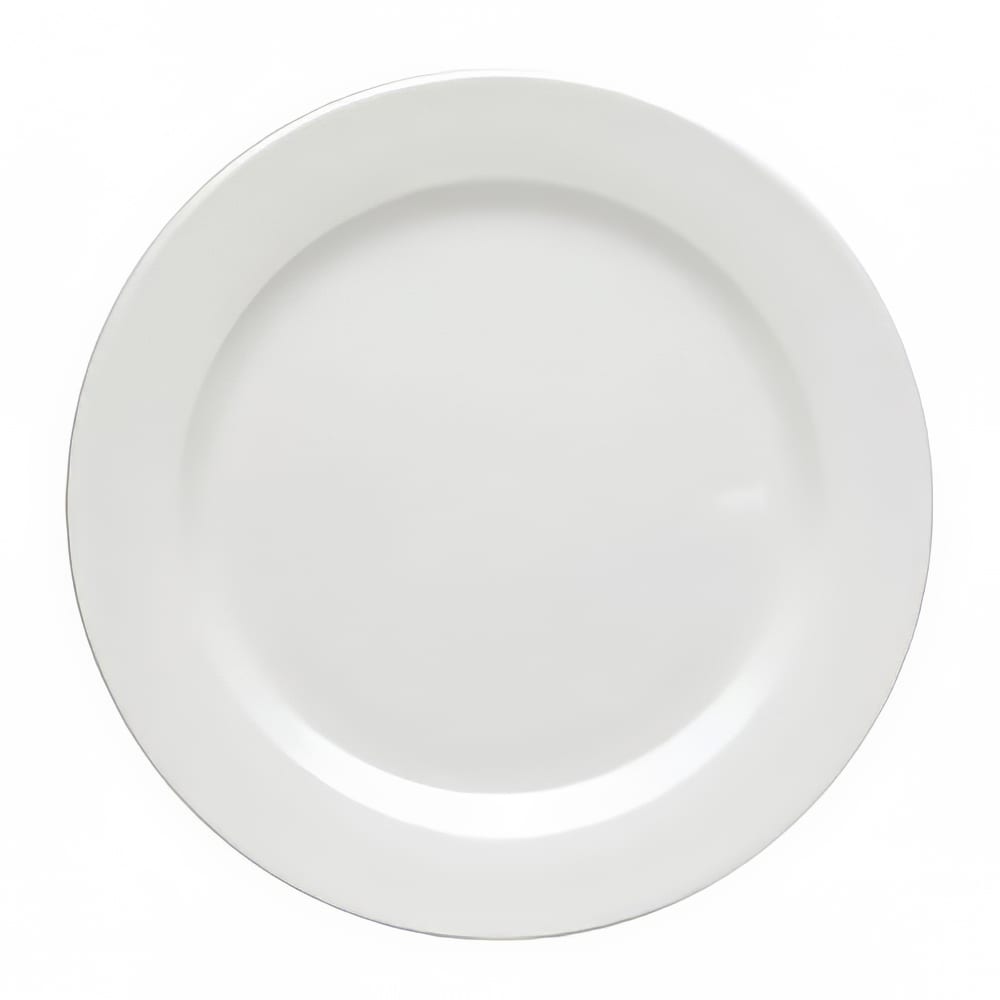 324-F1400000147 9 7/8" Round Tundra™ Plate w/ Wide Rim - Porcelain, Bone White