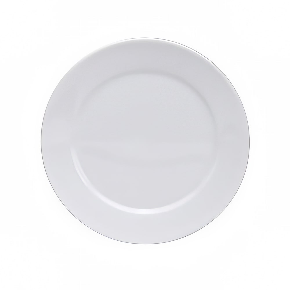 324-F8010000156 11" Round Buffalo Euro Plate - Porcelain, Bright White