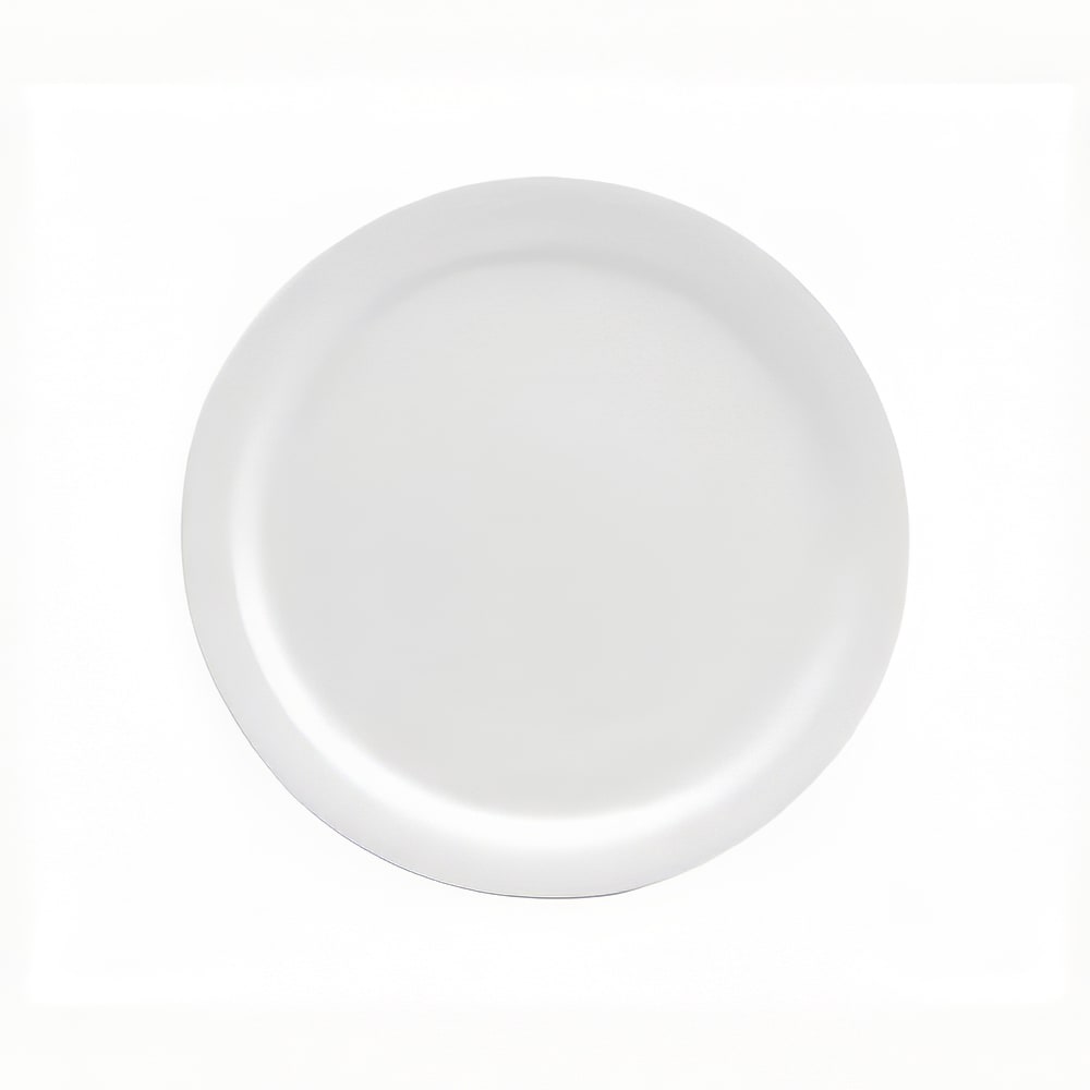 324-F9000000139 9" Round Buffalo Narrow Rim Plate - Porcelain, Cream White