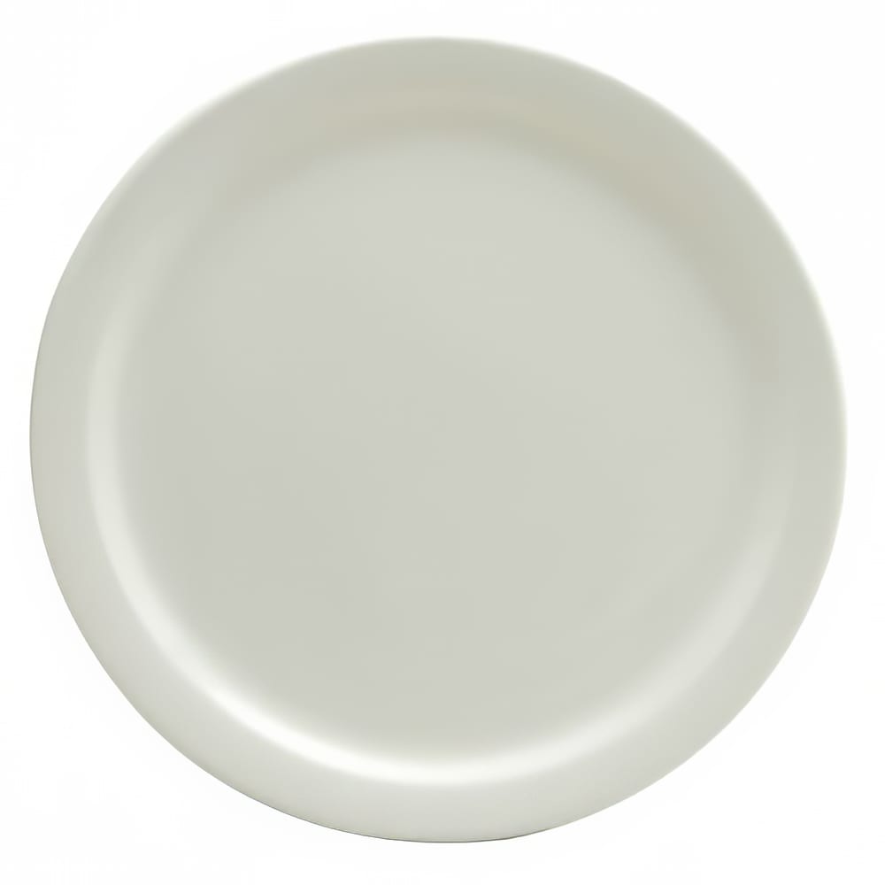 324-F9000000143 9 1/2" Round Buffalo Plate - Porcelain, Cream White