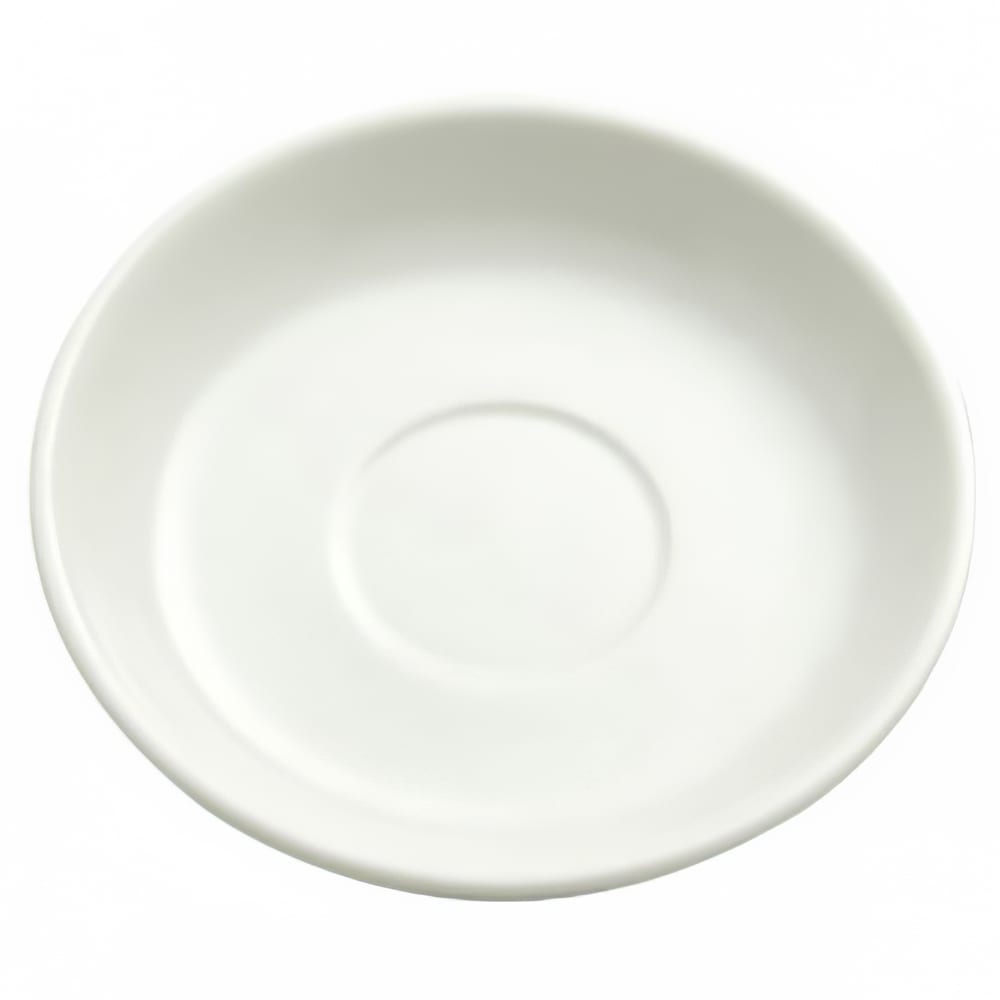 Oneida F9010000505 4 1/4" Round Buffalo Saucer - Porcelain, Cream White