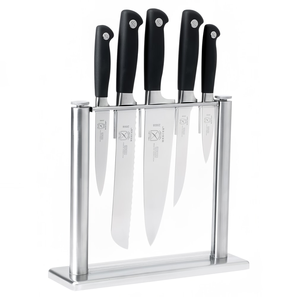 Mercer Culinary M20000 6 Piece Knife Set w/ Glass Block