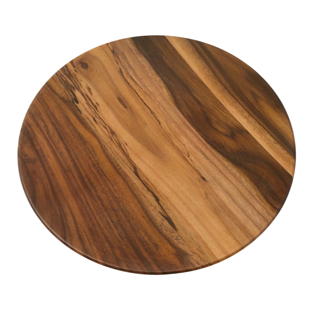 166-AWM21 21 1/2" Round Serving Board - Melamine, Acacia Wood