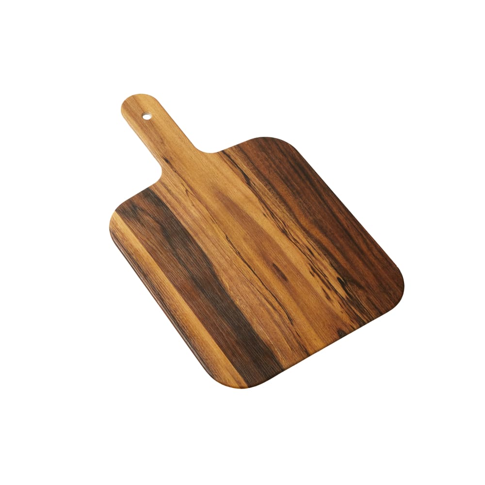 166-AWM10 Square Serving Peel - 10" x 9", Melamine, Acacia Wood