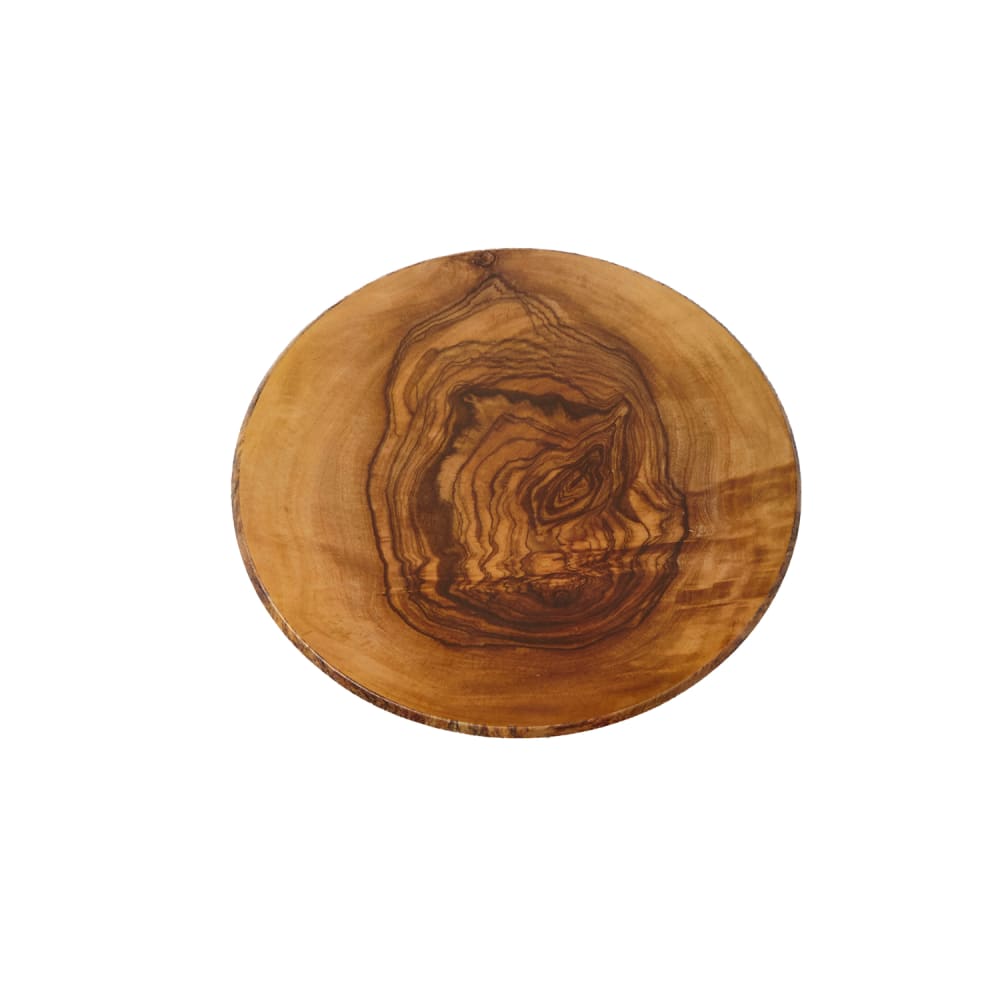 166-OWM14 14" Round Serving Board - Melamine, Olive Wood