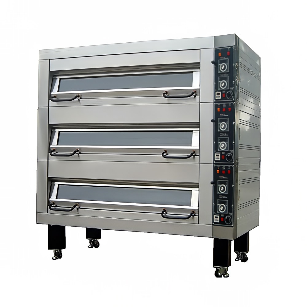 012-BMFD003 Floor Model Triple Multi-Purpose Deck Oven - 220v