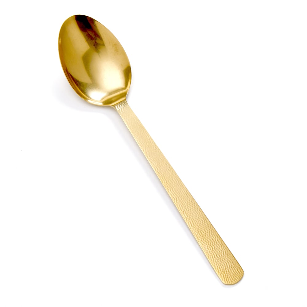 166-GVHSP 13 1/4" Solid Serving Spoon - Stainless Steel, Gold