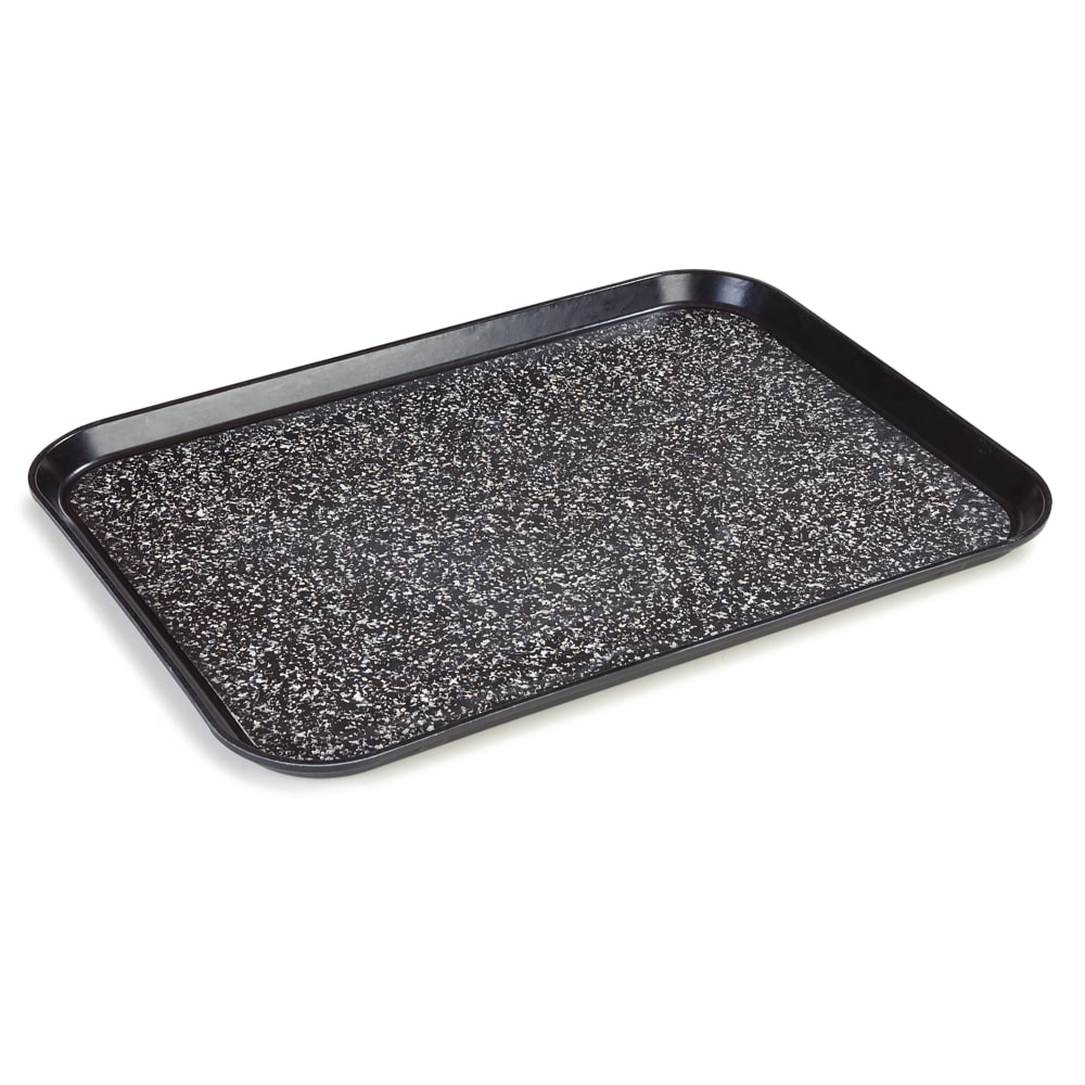 171-DXSMC1520NSM03 Non-Skid Cafeteria Tray - Fiberglass, 15x20", Black