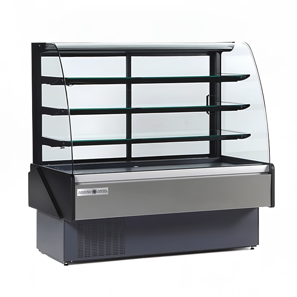 Hydra-Kool KBD-CG-80-D 77 1/2" Full Service Ambient Bakery Case w/ Curved Glass - (4) Levels, 115v