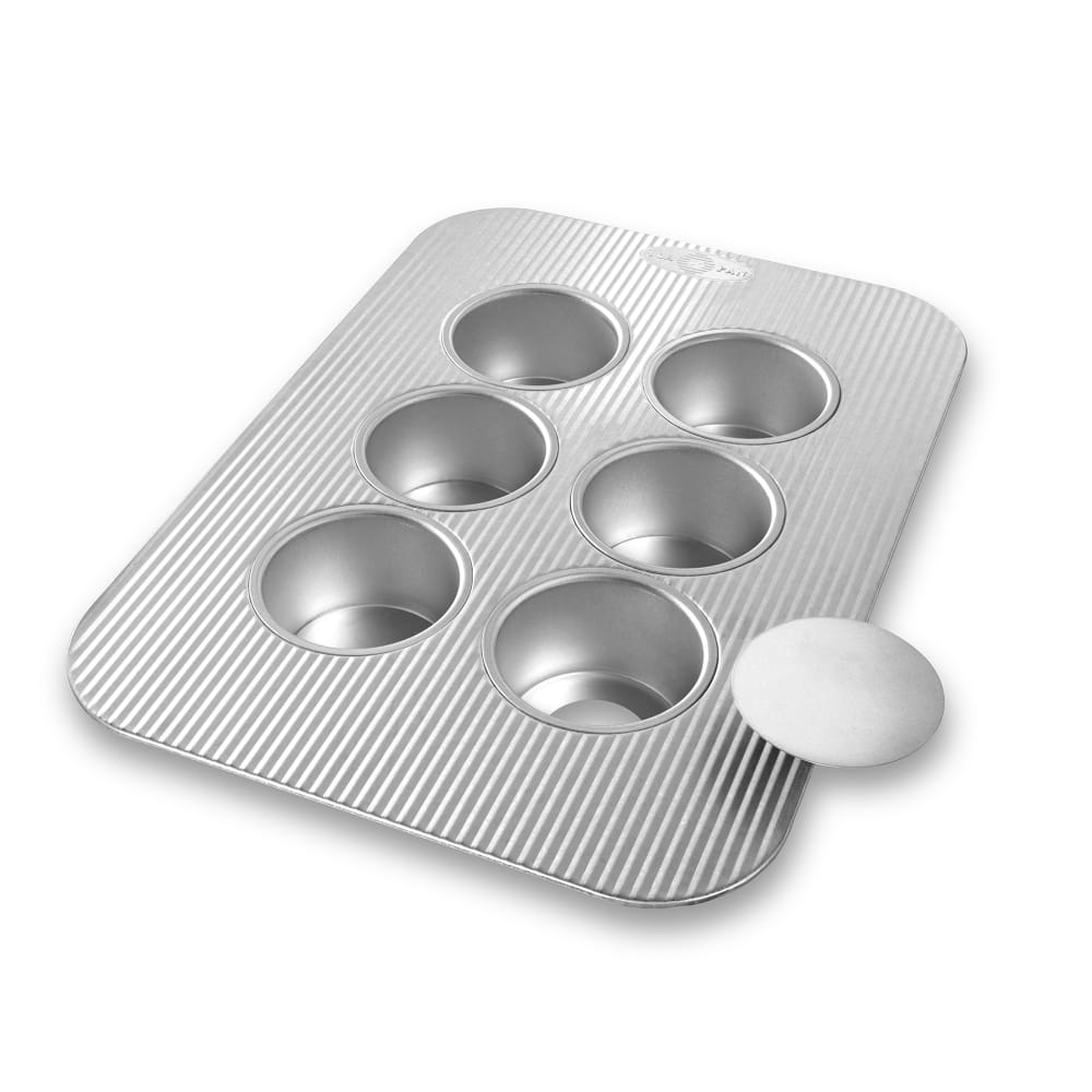 Aluminized Steel Oversized Muffin Pan Glazed 15 Cups. Cup Size 4-1