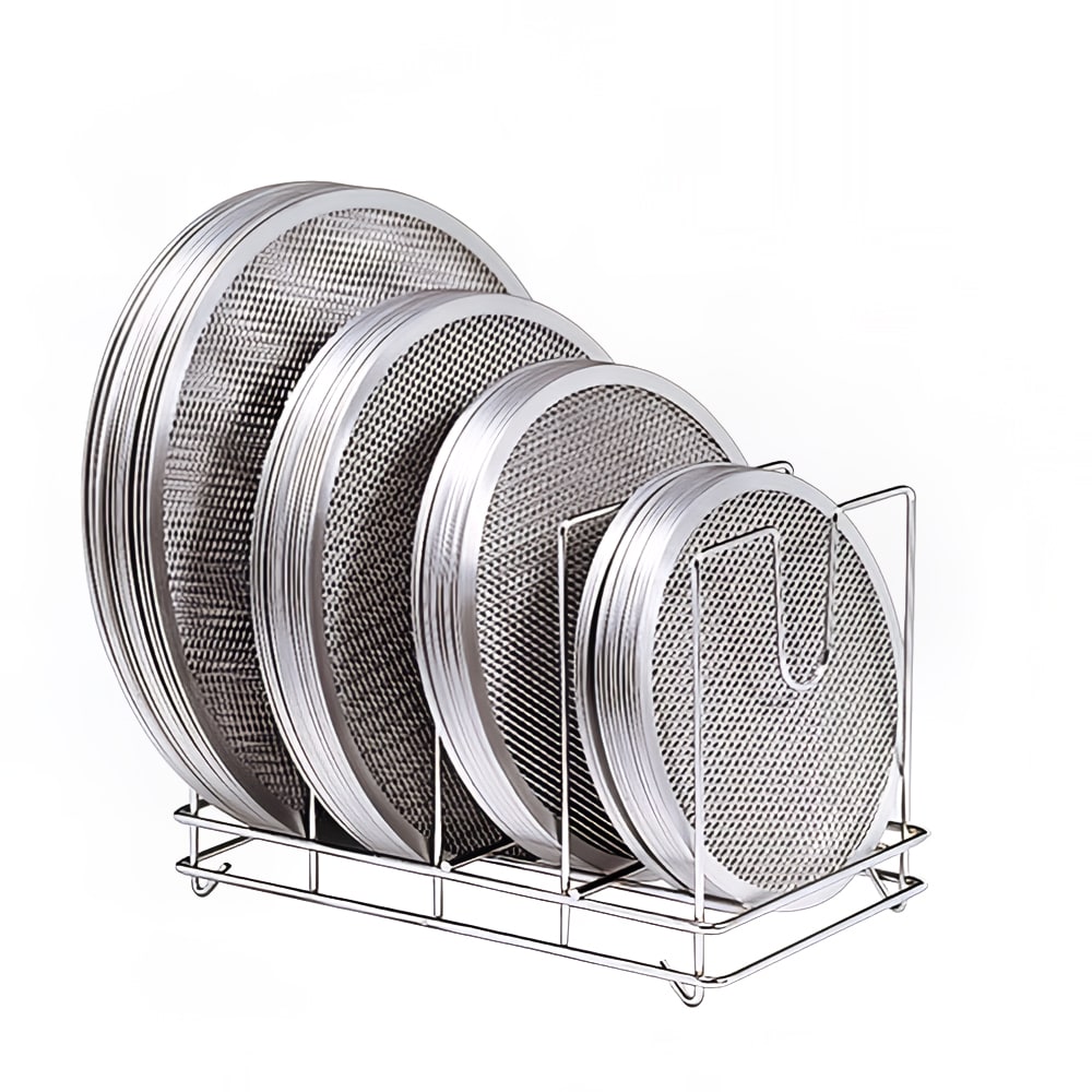 166-18040 Pizza Screen w/ 96 Screen Capacity, Chrome/Steel