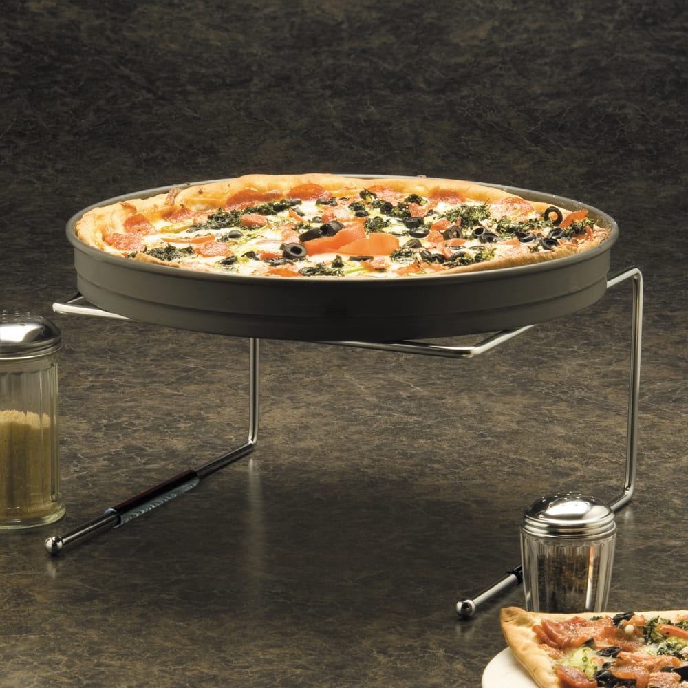 166-190039 7"H Chrome Plated Steel Pizza Stand
