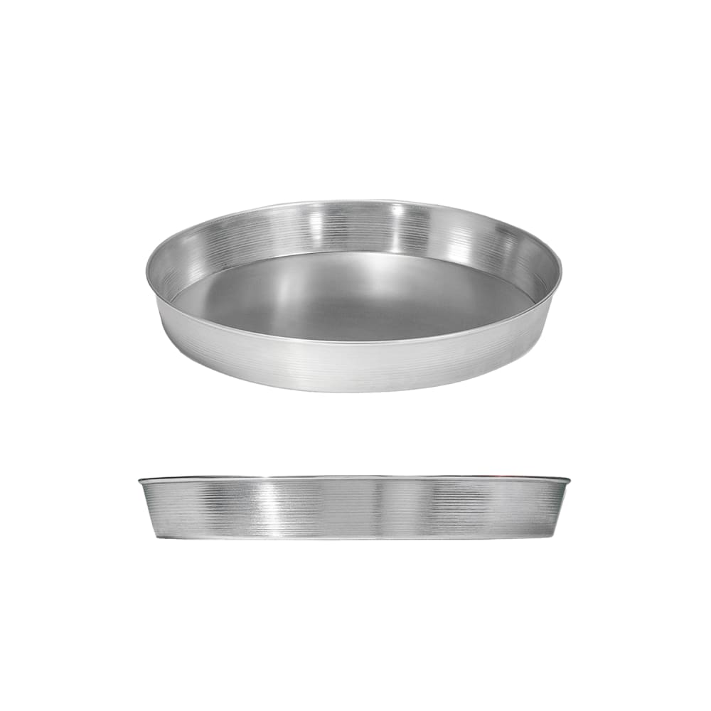 166-A90122 12" Tapered Pizza Pan, 2" Deep, Solid, Aluminum