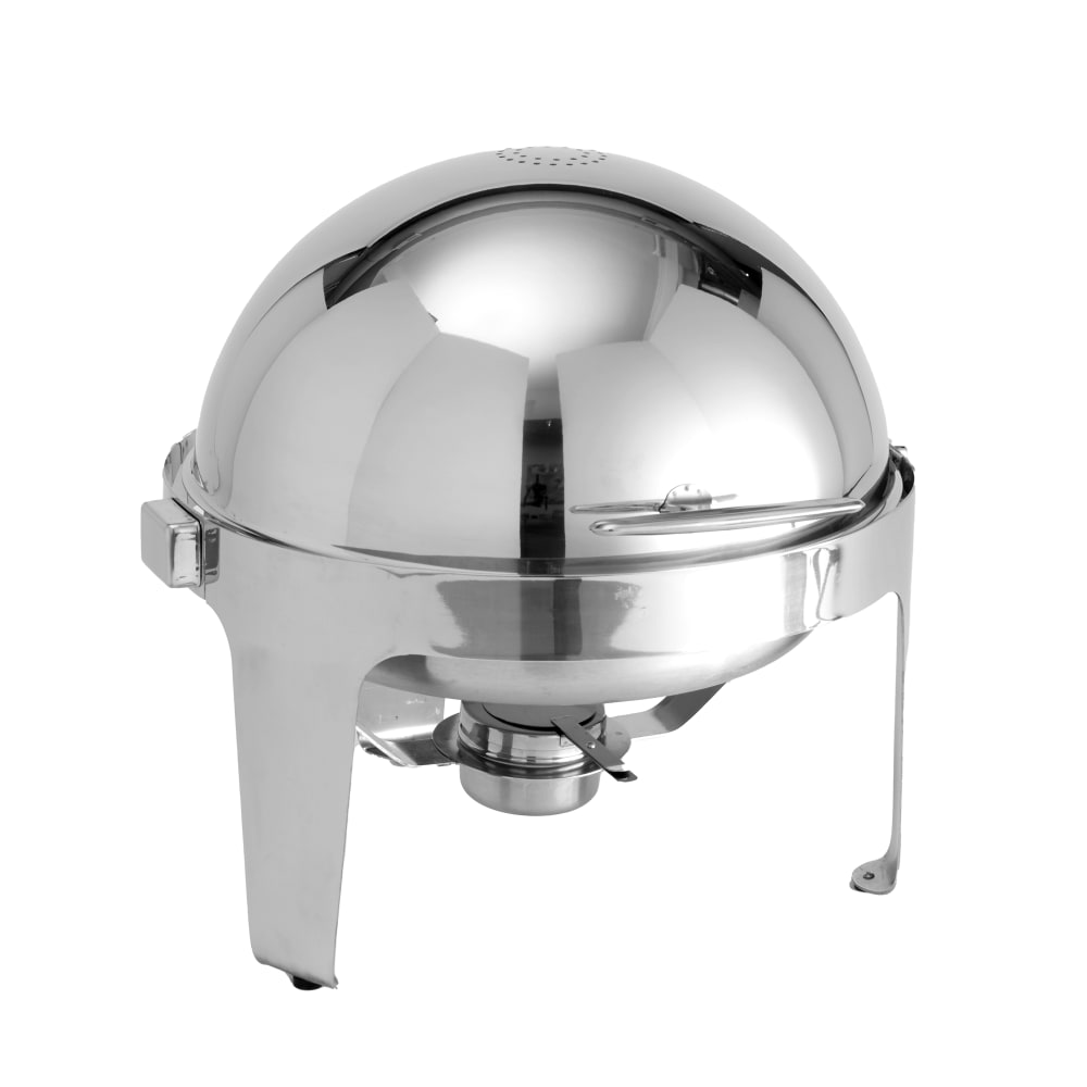 166-ADAGIORD18 Round Chafer w/ Roll-Top Lid & Chafing Fuel Heat