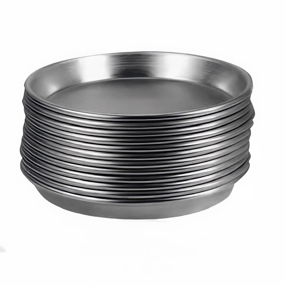 166-ADEP7 7" Tapered Pizza Pan, 1" Deep, Solid, Aluminum