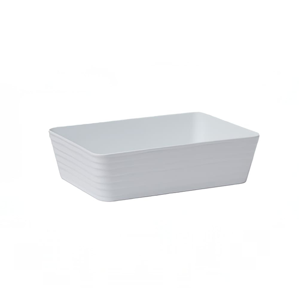 166-B11W 96 oz Rectangular Del Mar Serving Bowl - Plastic, White