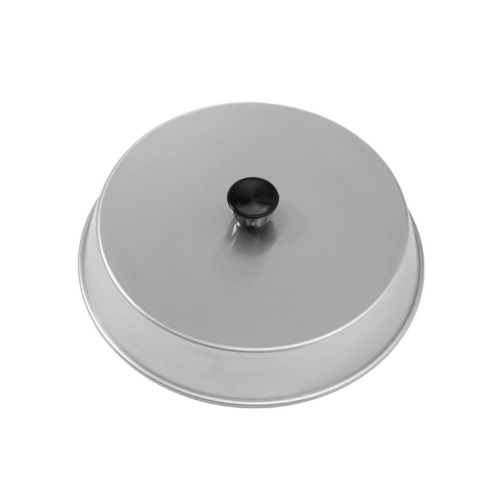 166-BA1040A 10" Basting Cover w/ Bakelite Knob, Black, Aluminum