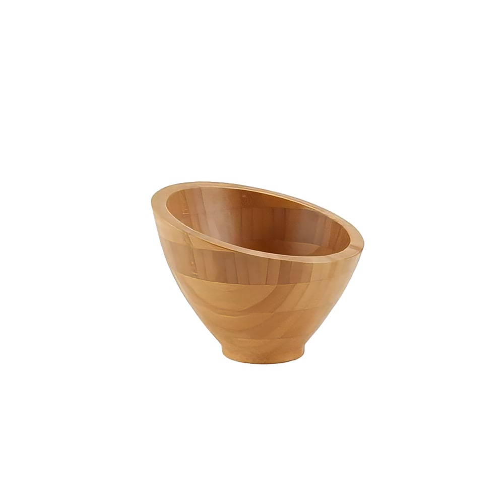 166-BAMSL52 8 oz Round Angled Bowl, Bamboo