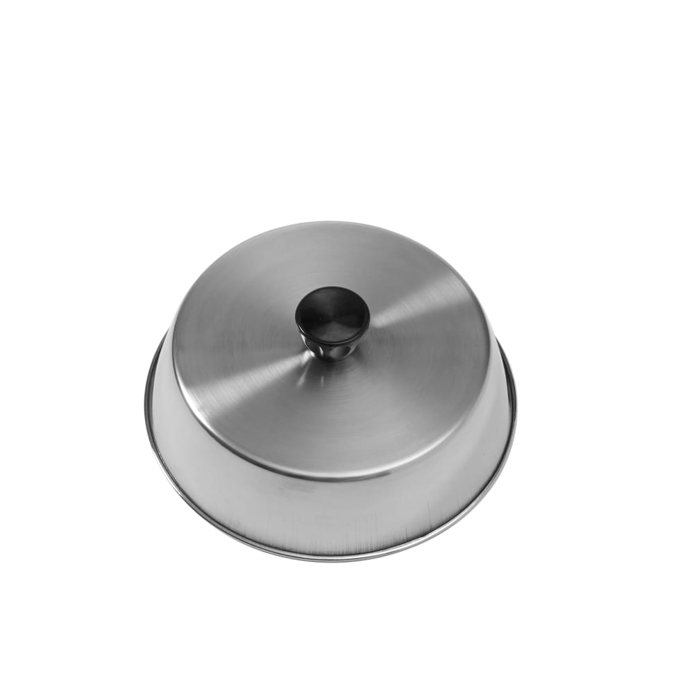 166-BA740S 7 1/2" Basting Cover w/ Bakelite Knob, Black, Stainless