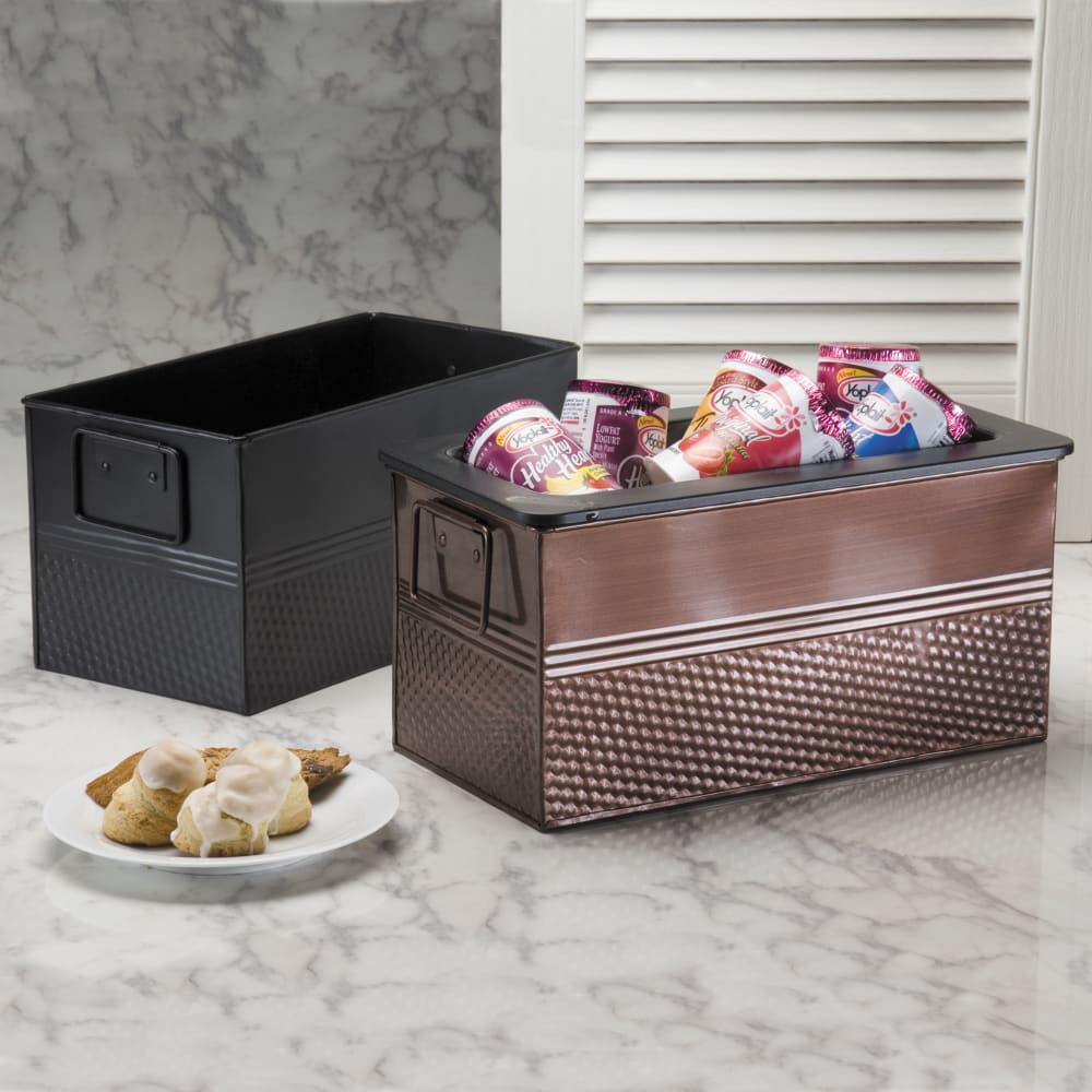 166-BEVB6612 Rectangular Cooling Tub - 12 1/4"L x 6 1/4"W x 6"H, Black