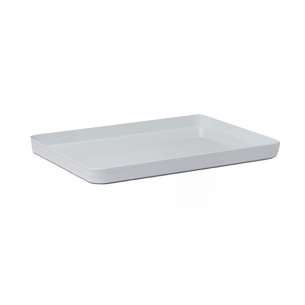 166-BL14W 14 1/4" x 10 1/2" Rectangular Lid/Platter for B14W - Plastic, White