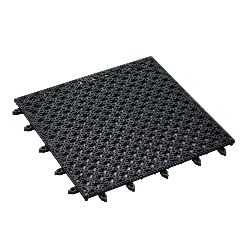 166-BT12X12 12" Square Interlocking Bar Mat - Vinyl, Black