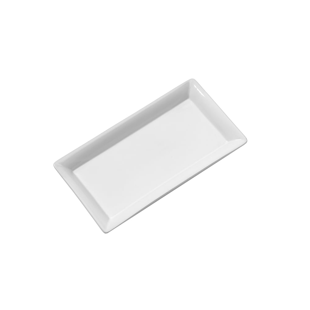 166-CER19 Rectangular Platter, 14x7 1/2", Ceramic/White